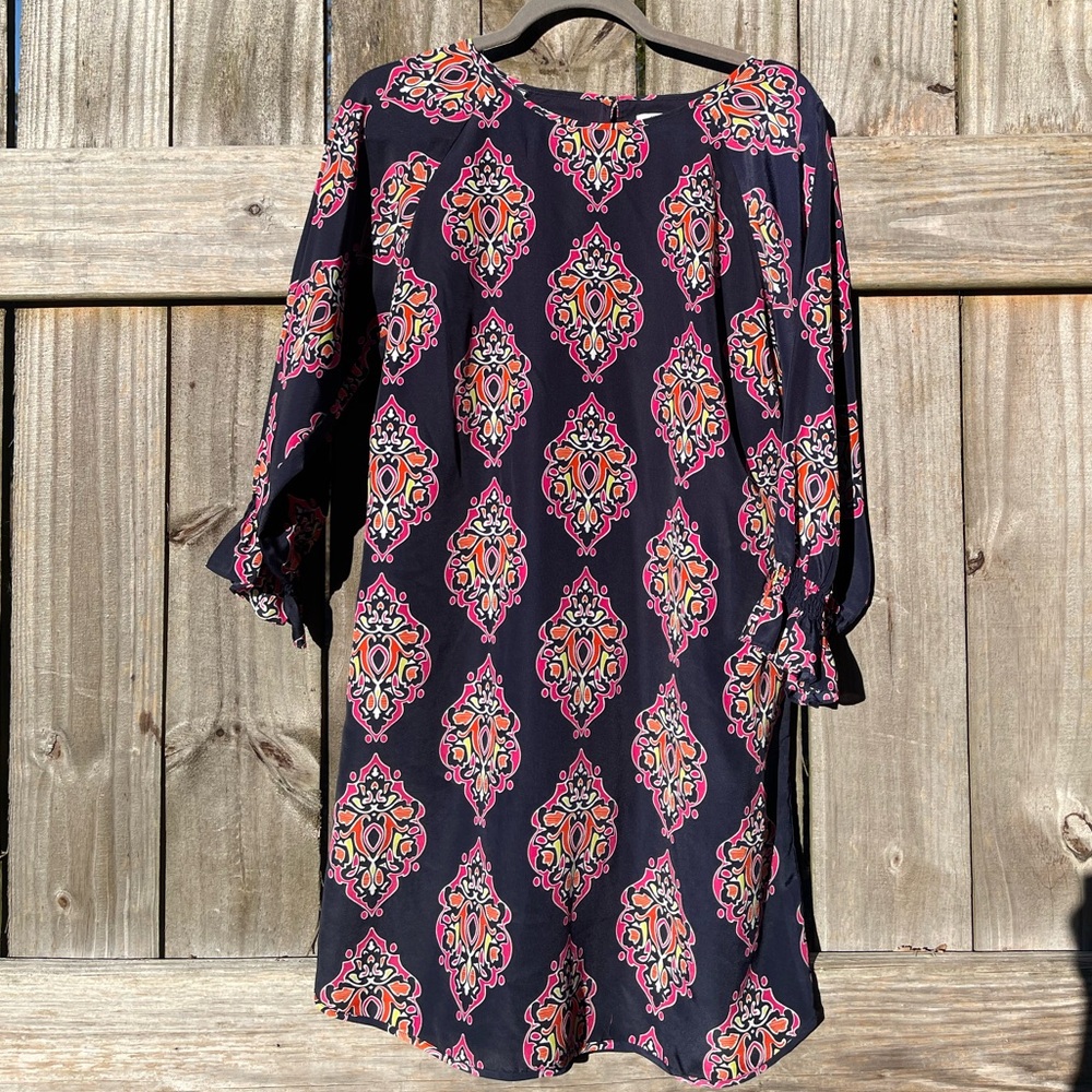 Crown & Ivy Navy and Pink Dress Size 6